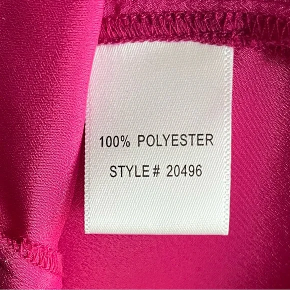 •TravelSmith• Raspberry Pink Semi-Sheer Blouse - Size Large - Picture 6 of 8